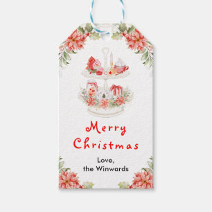 Julcookies och kakao Röda God Jul Presentetikett