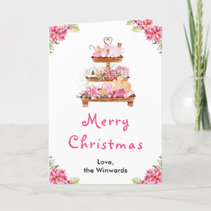 Julcookies och kakao Rosa God Jul Helgkort