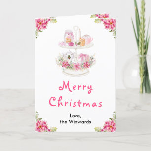 Julcookies och kakao Rosa God Jul Helgkort