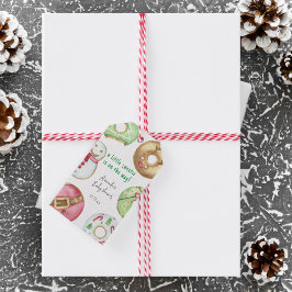 Julcookies och munkar baby shower presentetikett
