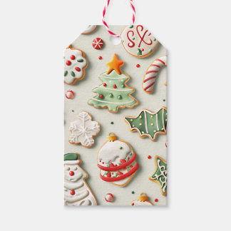 Julcookies och strössel presentetikett