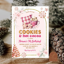 Julcookies och varmt kakao flickors födelsedag inbjudningar