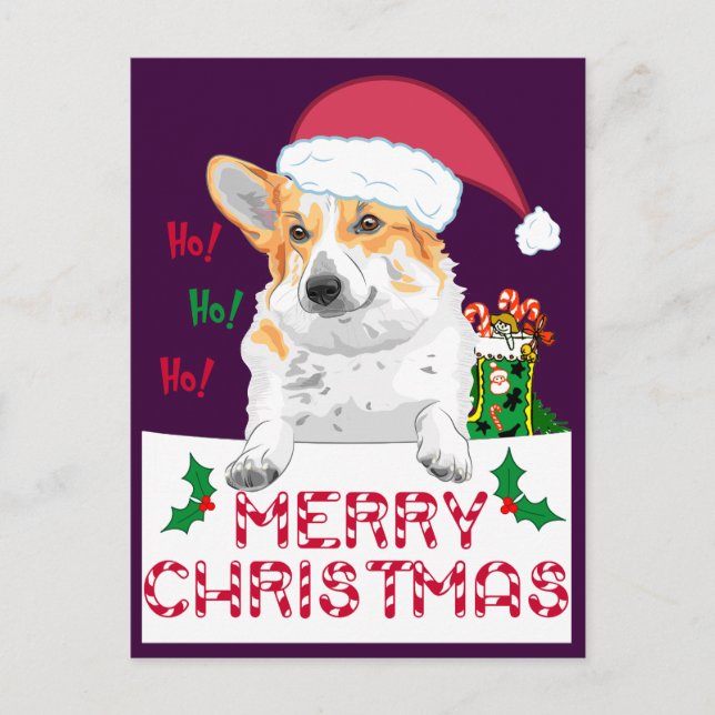 JulCorgi Helg Vykort (Framsida)
