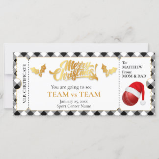 Julcricket Biljett, överraska Gift Voucher
