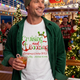 Julcruising och supande Roligt T Shirt