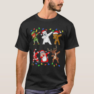 Juldabbing Elf och Santa Friends Boys Kids T Shirt