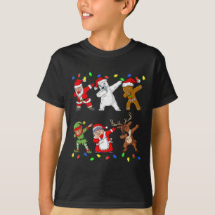 Juldabbing i Santa Elf och Friends Boys Kids T Shirt