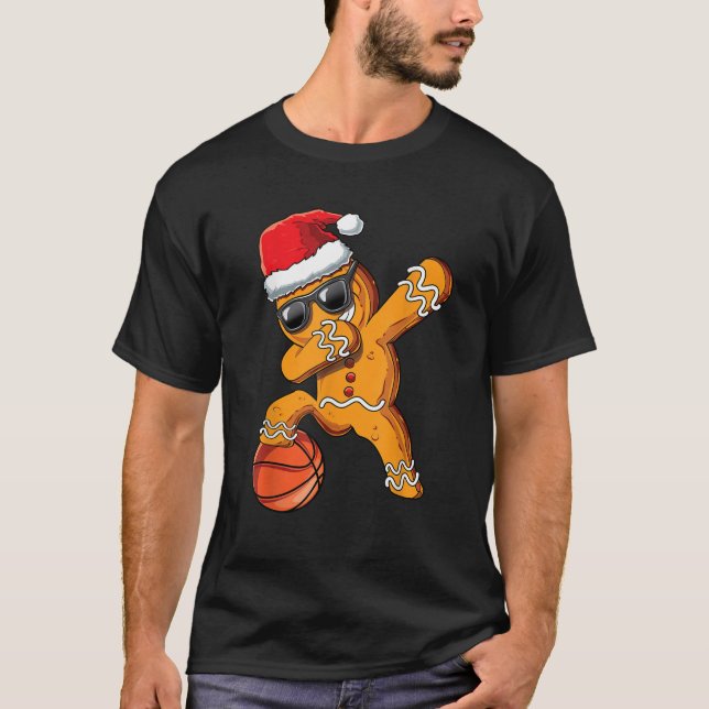 Juldabbing Pepparkaksgubbe Coola  Basketb T Shirt (Framsida)