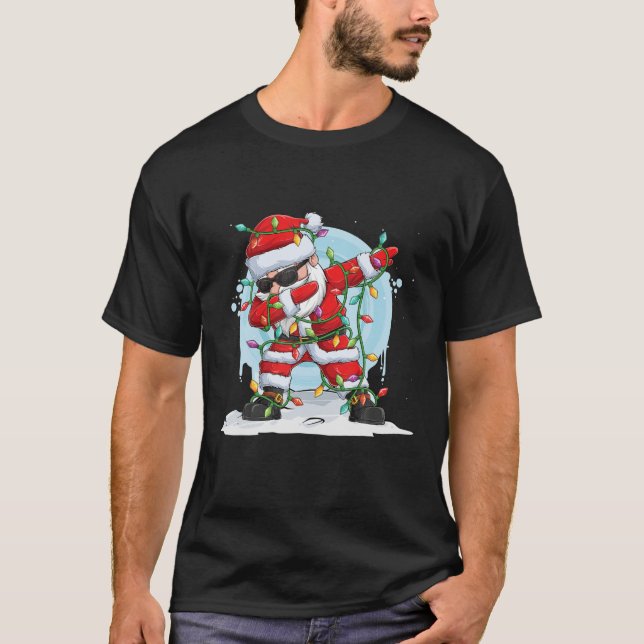 juldabbing Santa Funny Outfit Design T Shirt (Framsida)