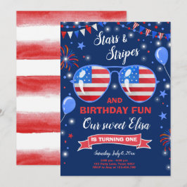Juldag 4:e Stars och stripes-börsdagen Inbjudningar