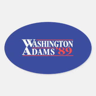 Juldag 4 Washington Adams Kampanj Bumper Sticker Ovalt Klistermärke