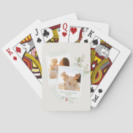 Juldag Elegant Festive Botanical Photo Album Casinokort