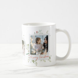 Juldag Elegant Festive Botanical Photo Album Kaffemugg