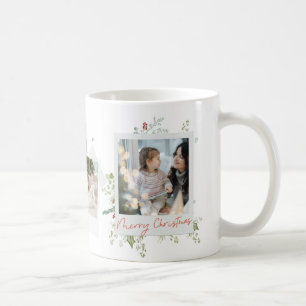 Juldag Elegant Festive Botanical Photo Album Kaffemugg