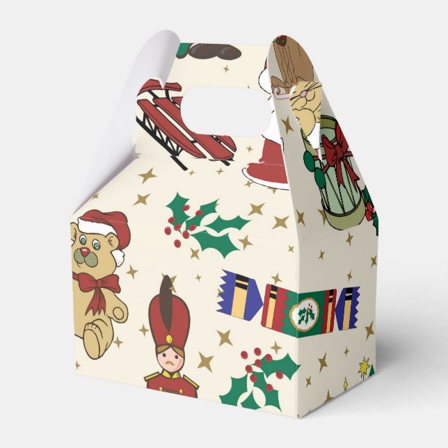 Juldag, hjort, björn, katt och näsborre presentaskar (Framsidan Sidan)