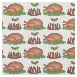Juldag Turkiet Plum Pudding Julafton Mat Tyg