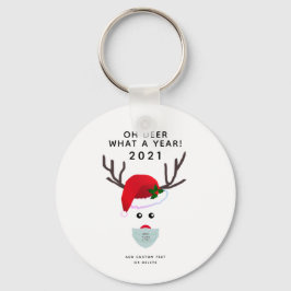 Juldagen 2021 Logotyp Ansikte Mask Reindeer Nyckelring