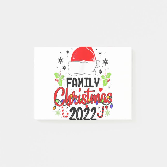 Juldagen 2022 - matchande Santa Elf-Roligten Post-it Block (Framsida)