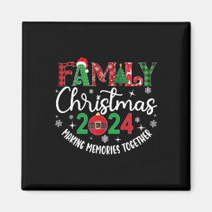 Juldagen 2024-matchande Santa Elf-Roligten, torg Magnet