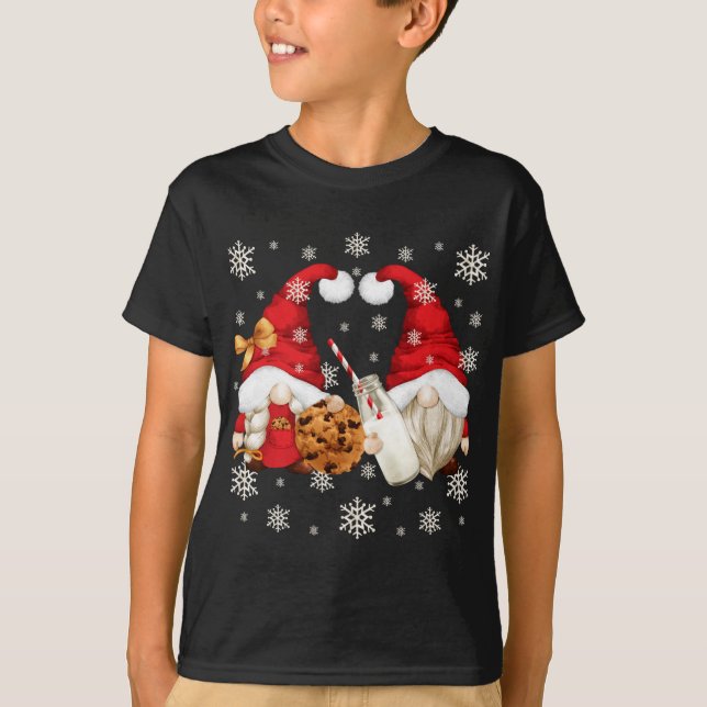 Juldagen Älskare Motif med Santa Mjölk och Coo T Shirt (Framsida)