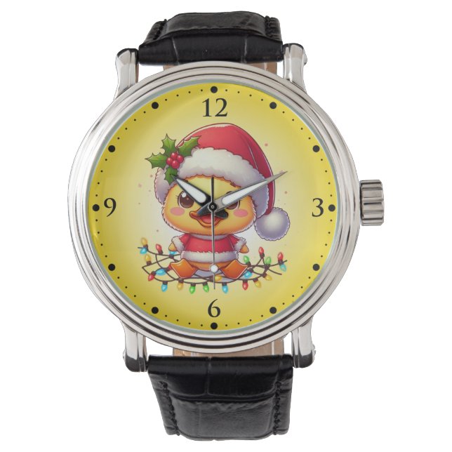 Juldagen Anka Tecknad Santa-68362 Armbandsur (Framsida)
