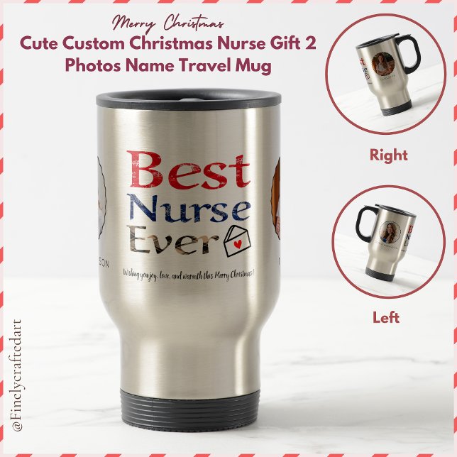 Juldagen, Anpassningsbar, Nurse Gift 2 Foton Namn Resemugg (Skapare uppladdad)