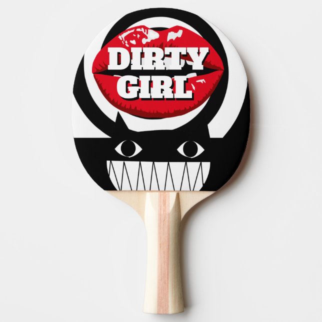Juldagen-årsdagen Gift DIRTY GIRL Pingisracket (Framsidan)
