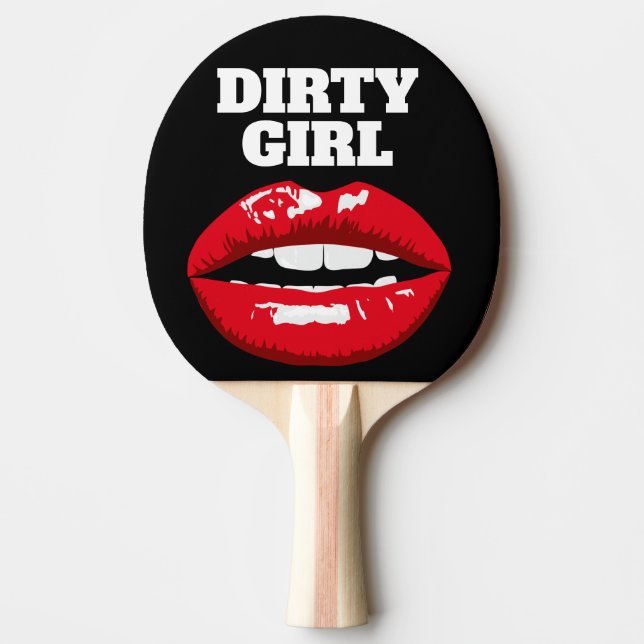 Juldagen-årsdagen Gift DIRTY GIRL Pingisracket (Framsidan)