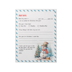 Juldagen Brev för Anteckningsblocket Santa Festive Anteckningsblock