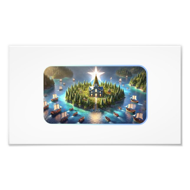 Juldagen Firande på I Land Fototryck (Framsidan)