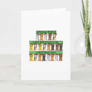 Juldagen Födelsedag 25 december Helgkort