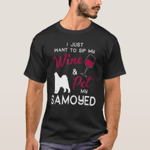 Juldagen för Samoyed Hund Vin Owner T Shirt