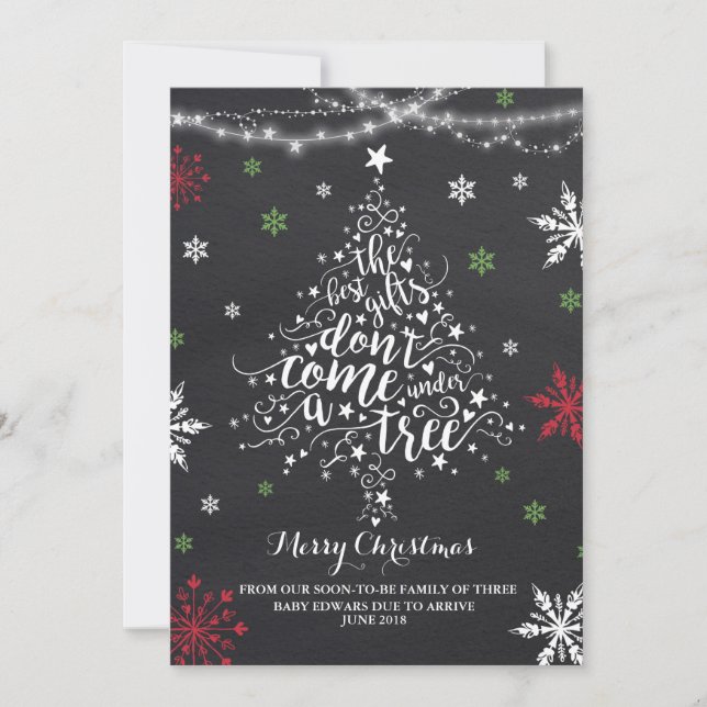 Juldagen Gravid Meddelande om jul Baby (Framsida)