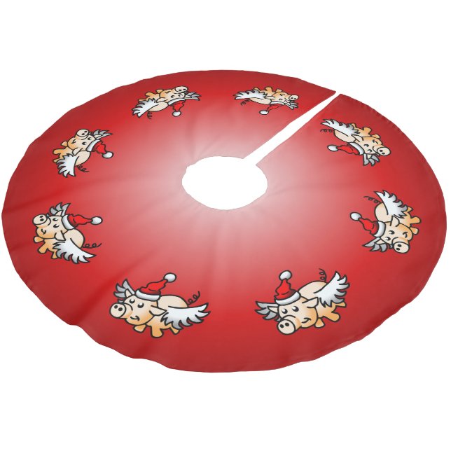 Juldagen Gris Julgransmatta Borstad Polyester (Vinklad)