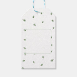 Juldagen Grönt Gräs Träd Presentetikett