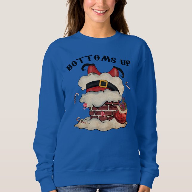 Juldagen Grund upp Santa T Shirt (Framsida)