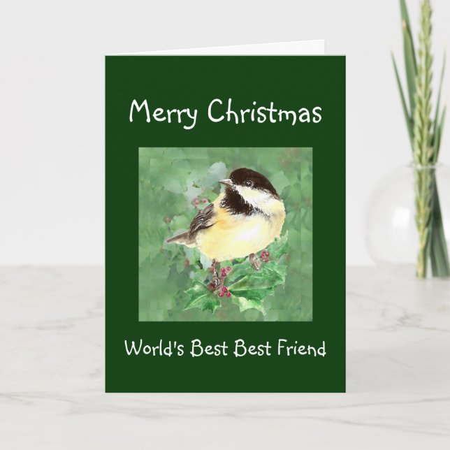 Juldagen Humor World's Best Friend Bird Helgkort (Framsida)