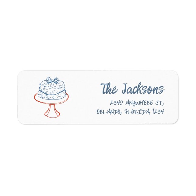 Juldagen i Hand plockade, vid jul, Returadress Etikett (Framsidan)