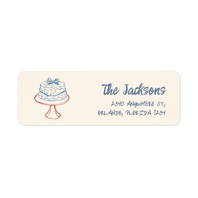 Juldagen i Hand plockade, vid jul, Returadress Returadress Etikett (Framsidan)