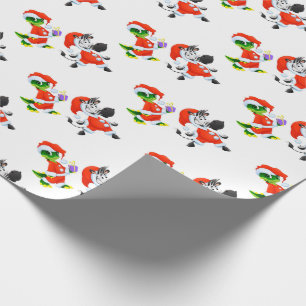 Juldagen i Krokodiler och Zebröder i Santa Kostym Presentpapper
