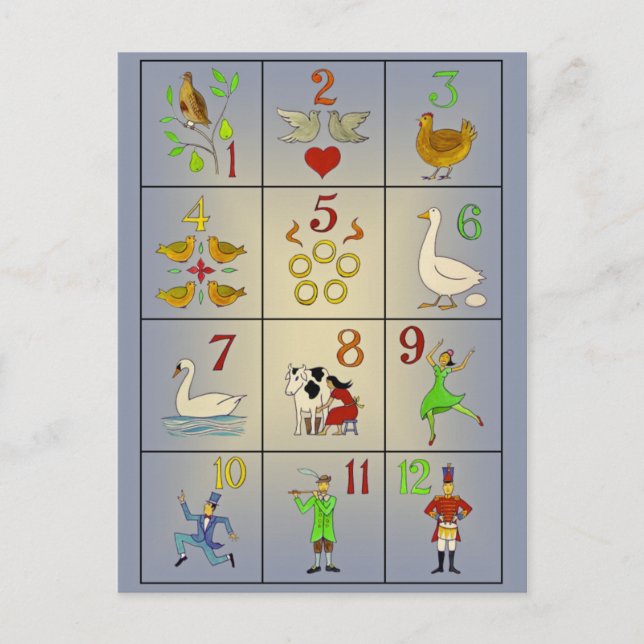 Juldagen i Sång Poster Helg Vykort (Framsida)