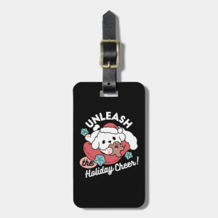 Juldagen i Santa Hat - Helgdag Cheer för Pet Bagagebricka