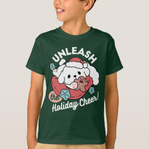 Juldagen i Santa Hat - Helgdag Cheer för Pet T Shirt