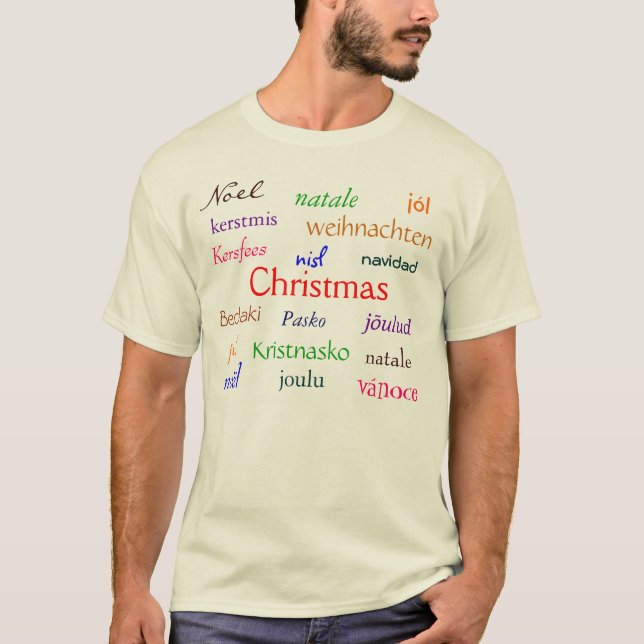 Juldagen i Värld runt och Färg T Shirt (Framsida)