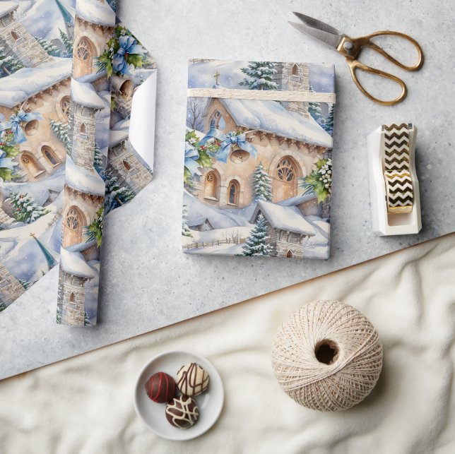 Juldagen Land kyrkan Presentpapper (Hantverk)