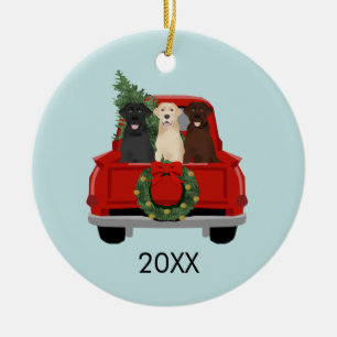 Juldagen Lastbil 20XX Julgransprydnad Keramik