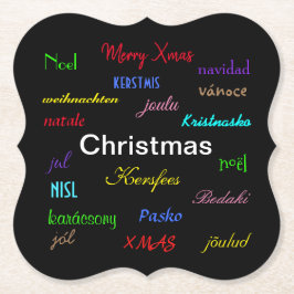 Juldagen Modern i svart Värld runt Underlägg Papper