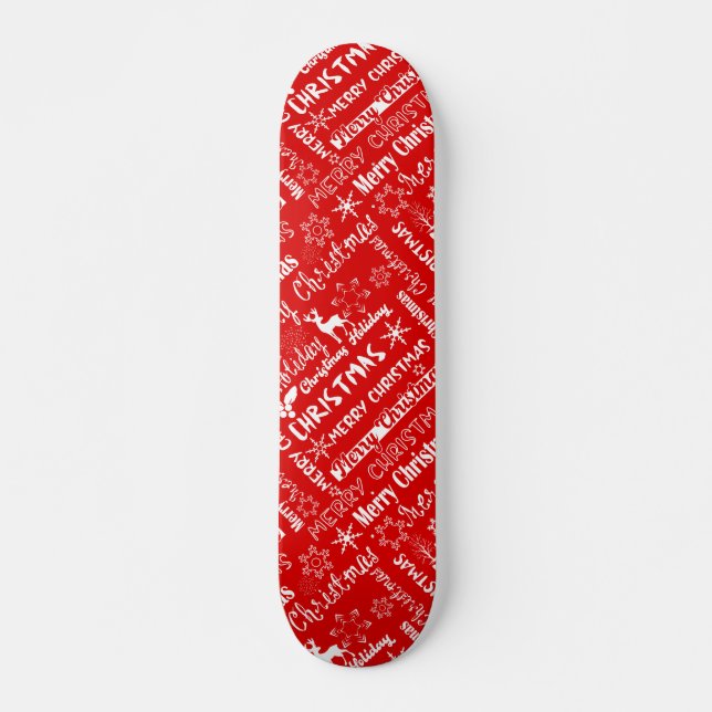 Juldagen, mönster, helgdag, Vintern Mini Skateboard Bräda 18,5 Cm (Framsida)