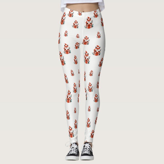 Juldagen mönster - Sömlös kudde mönster Leggings (Framsida)