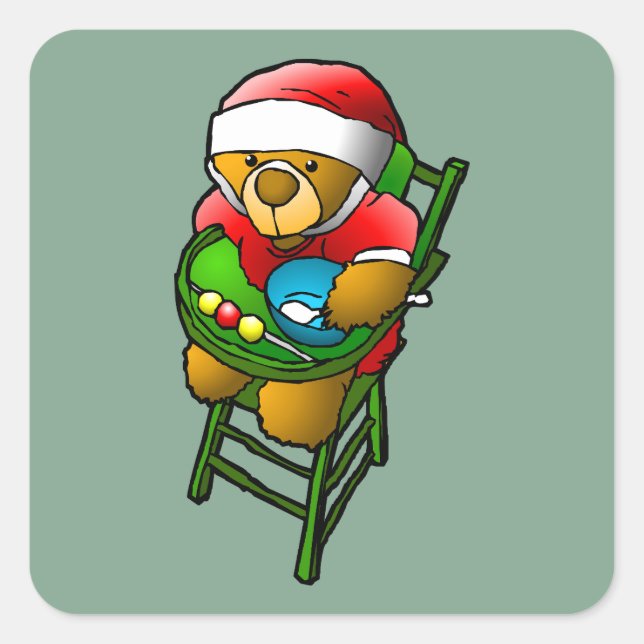 Juldagen-nallen Fyrkantigt Klistermärke (Framsida)